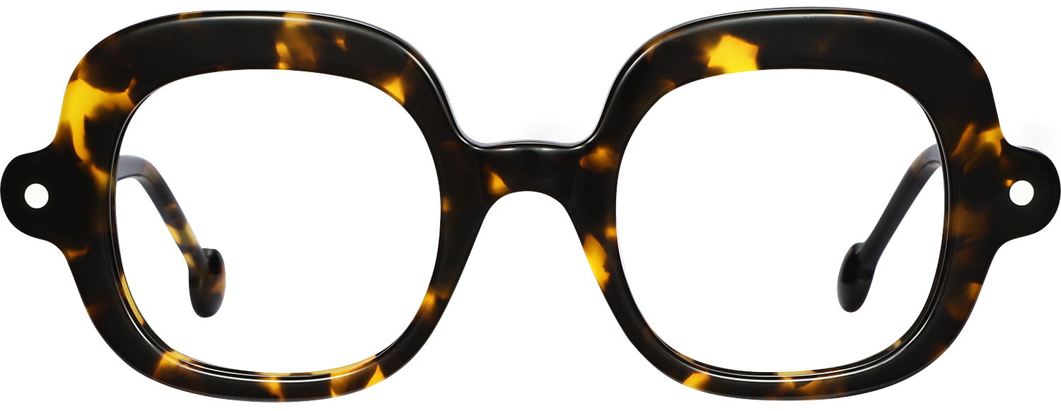 Square Tortoiseshell Acetate Full Rim Eyeglasses