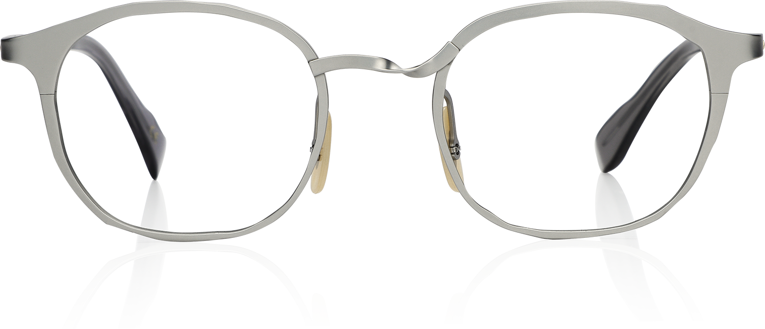 Fytoo Geometric Silver Titanium Full Rim Eyeglasses-image-FT700788-01