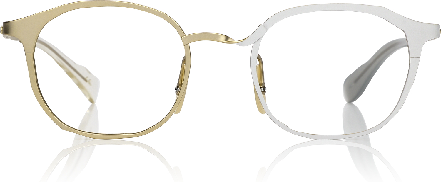 Fytoo Geometric Two Tone Titanium Full Rim Eyeglasses-image-FT700788-02