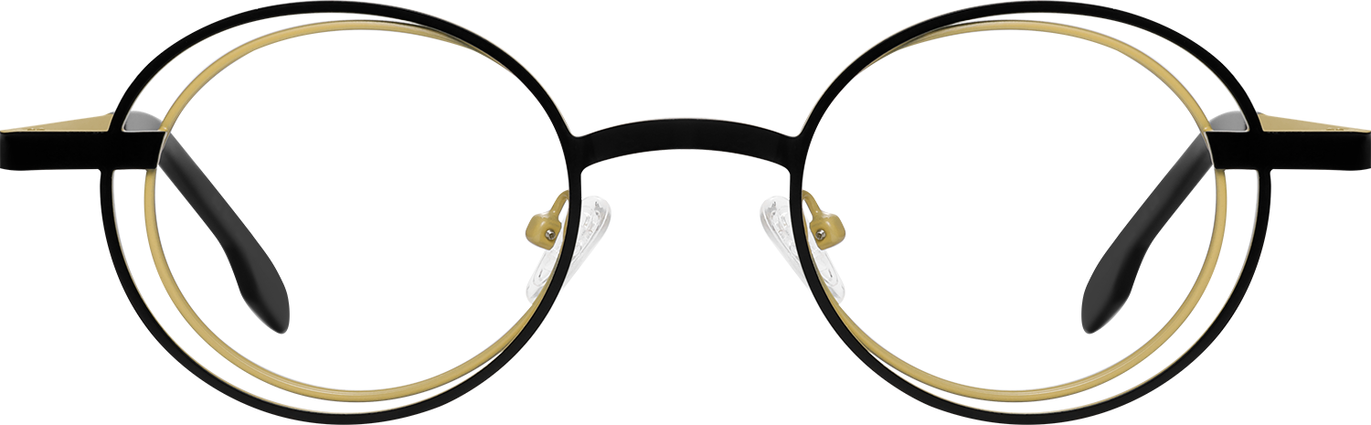 Fytoo Round Black Metal Full Rim Eyeglasses-image-FT706006-01