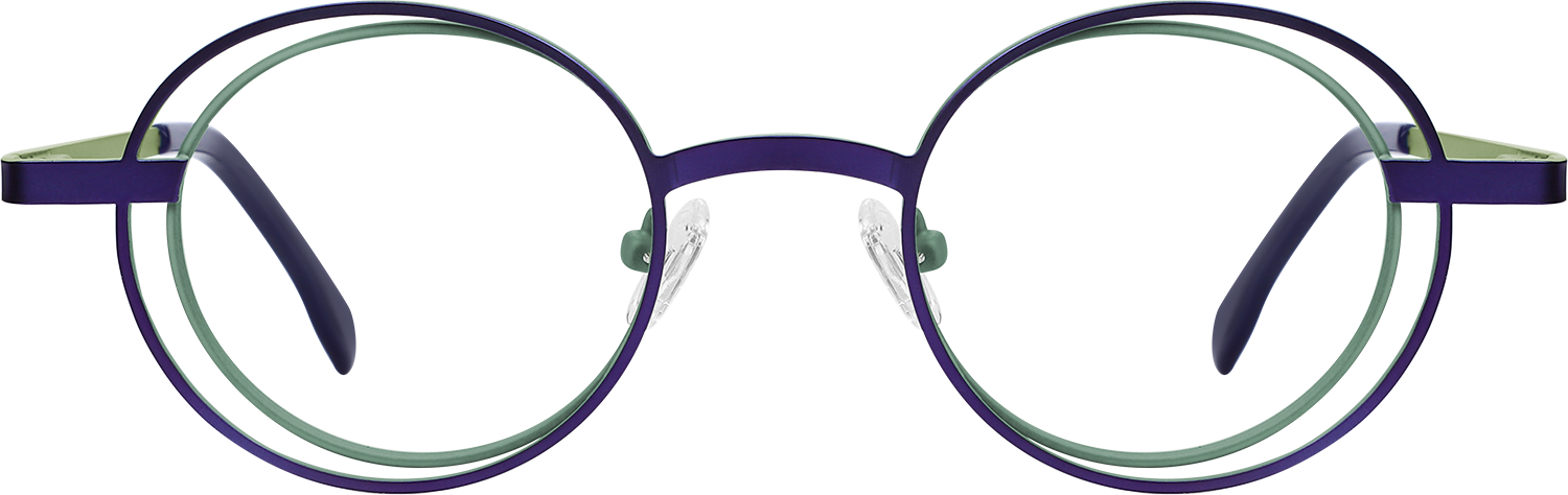 Fytoo Round Purple Metal Full Rim Eyeglasses-image-FT706006-03
