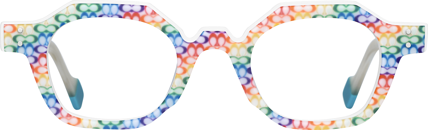 Fytoo Geometric Multicolour Acetate Full Rim Eyeglasses-image-FT712137-01