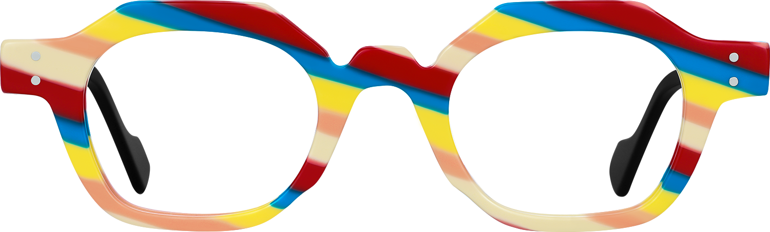 Fytoo Geometric Rainbow Acetate Full Rim Eyeglasses-image-FT712137-02