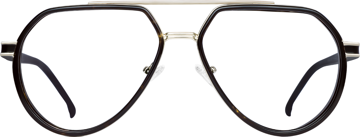 Fytoo Aviator Tortoiseshell Acetate Full Rim Eyeglasses-image-FT718511-02