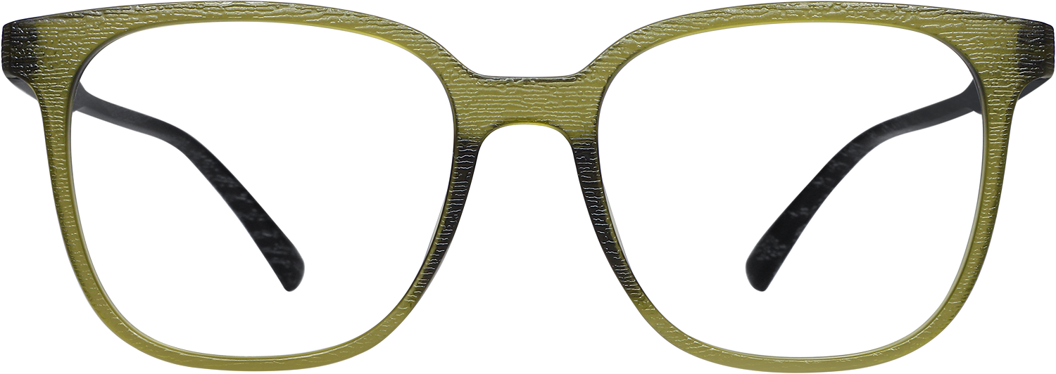Fytoo Square Green TR90 Full Rim Eyeglasses — Frame Only