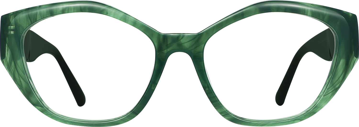 Fytoo Geometric Green Acetate Full Rim Eyeglasses-image-FT724256-01