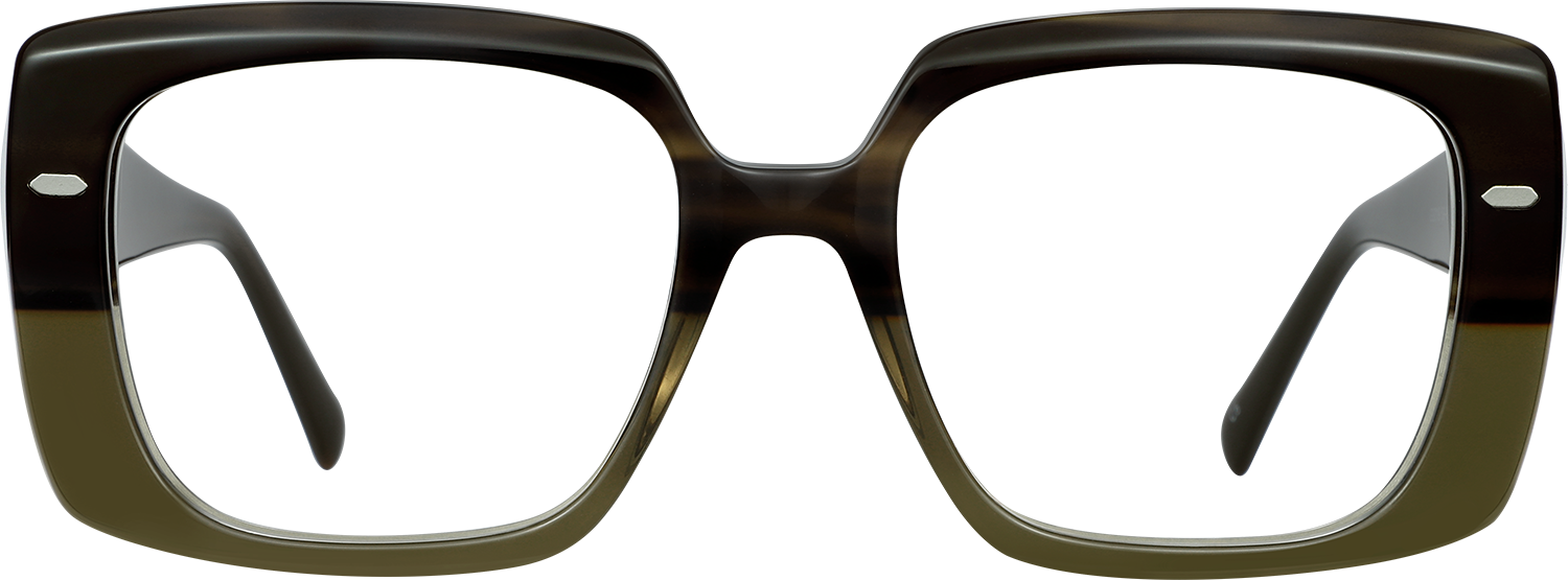 Fytoo Square Two Tone Acetate Full Rim Eyeglasses-image-FT729590-01