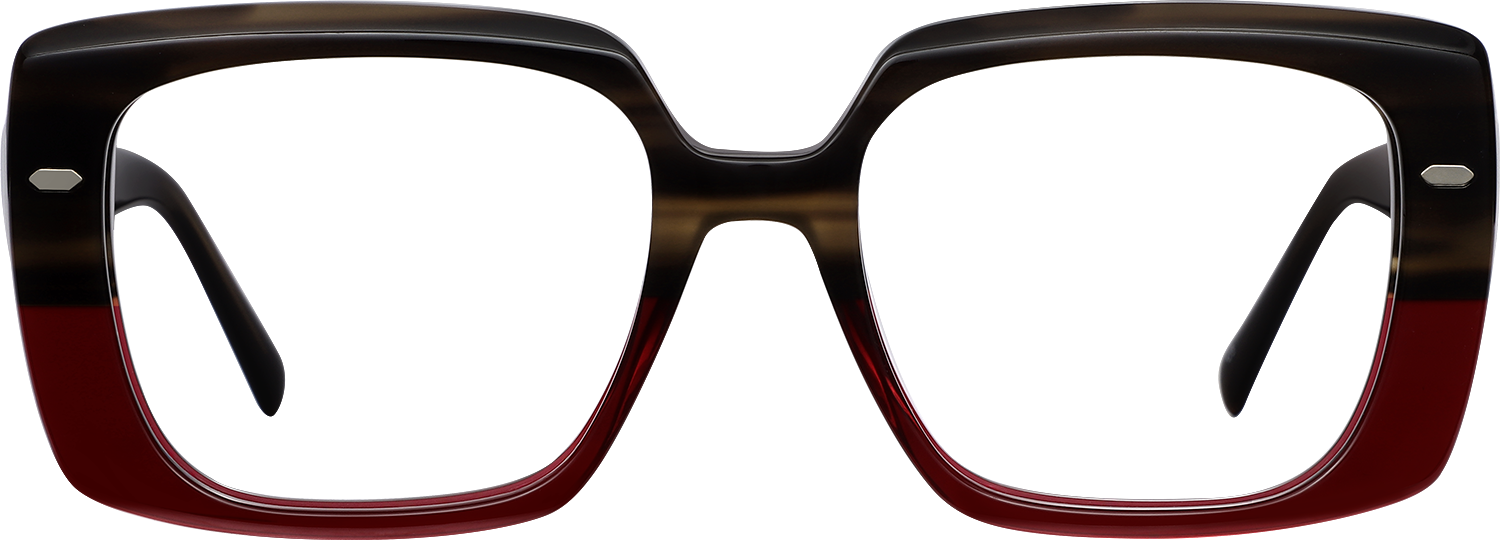 Fytoo Square Two Tone Acetate Full Rim Eyeglasses-image-FT729590-03