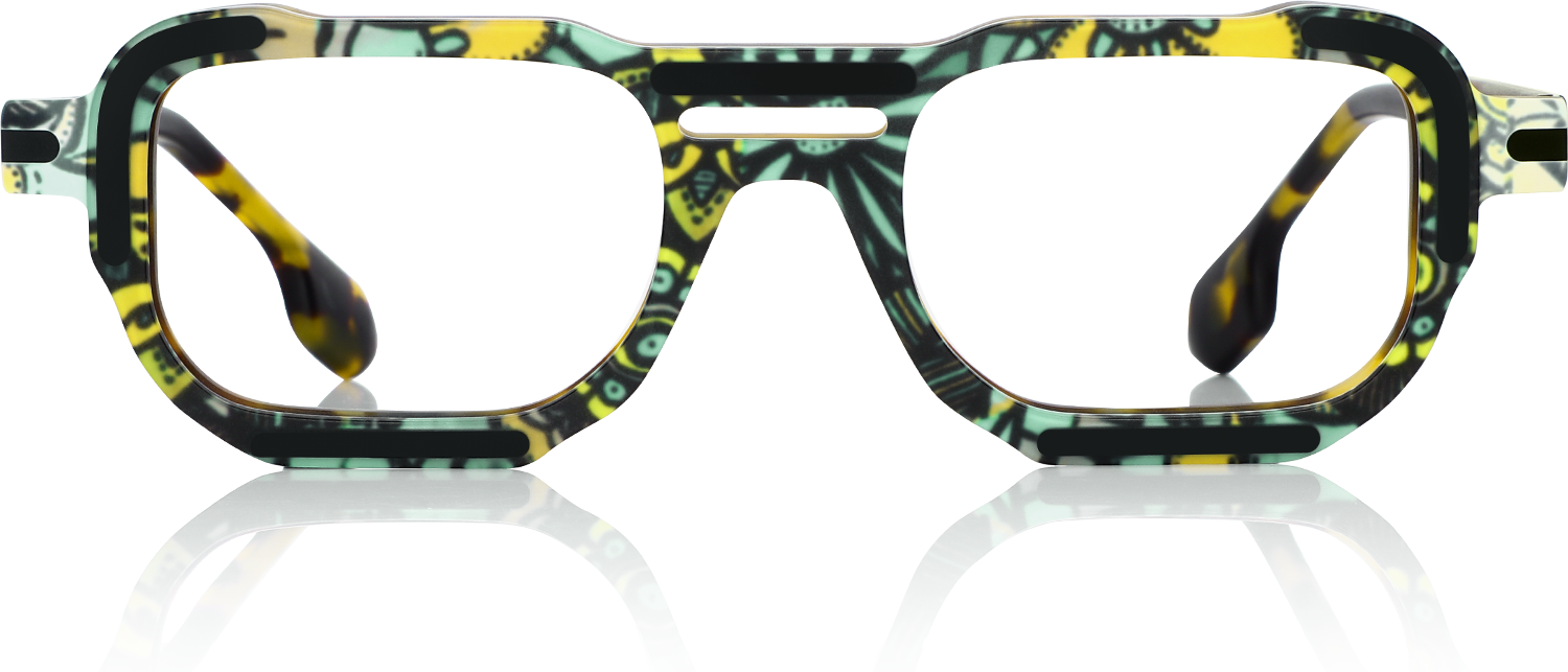 Fytoo Geometric Multicolour Acetate Full Rim Eyeglasses-image-FT736490-03