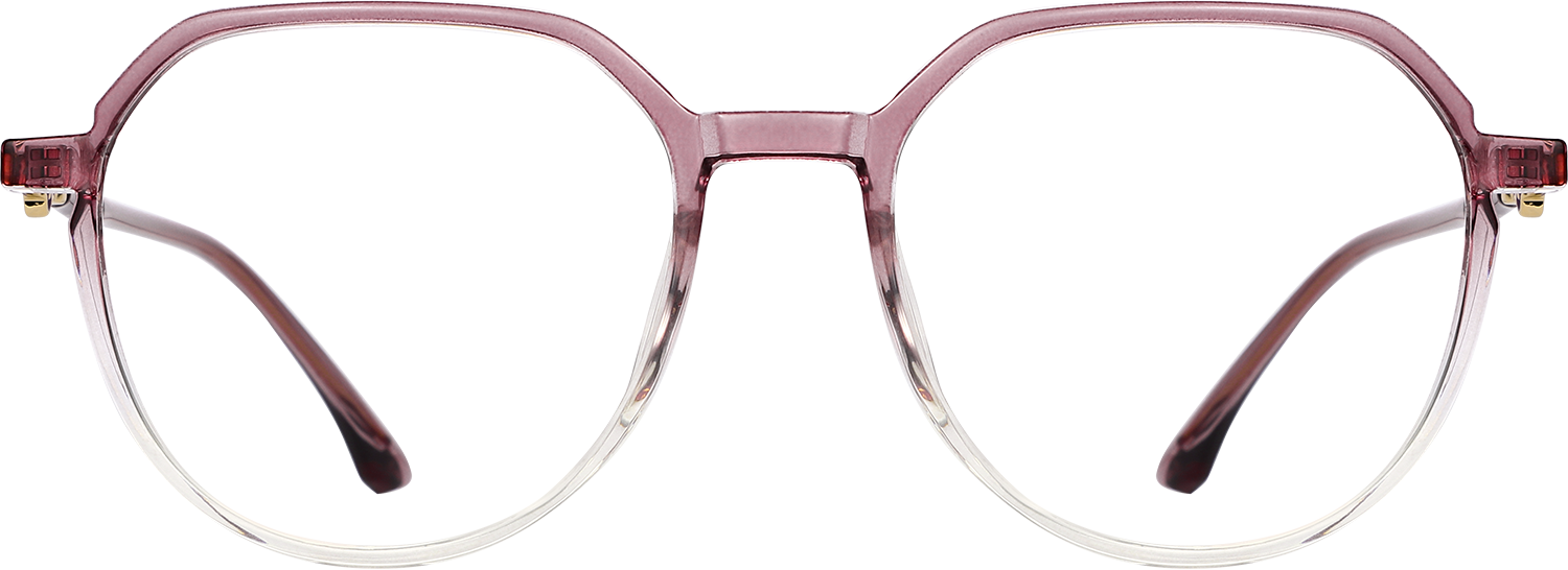Fytoo Round Pink TR90 Metal Full Rim Eyeglasses-image-FT739500-03