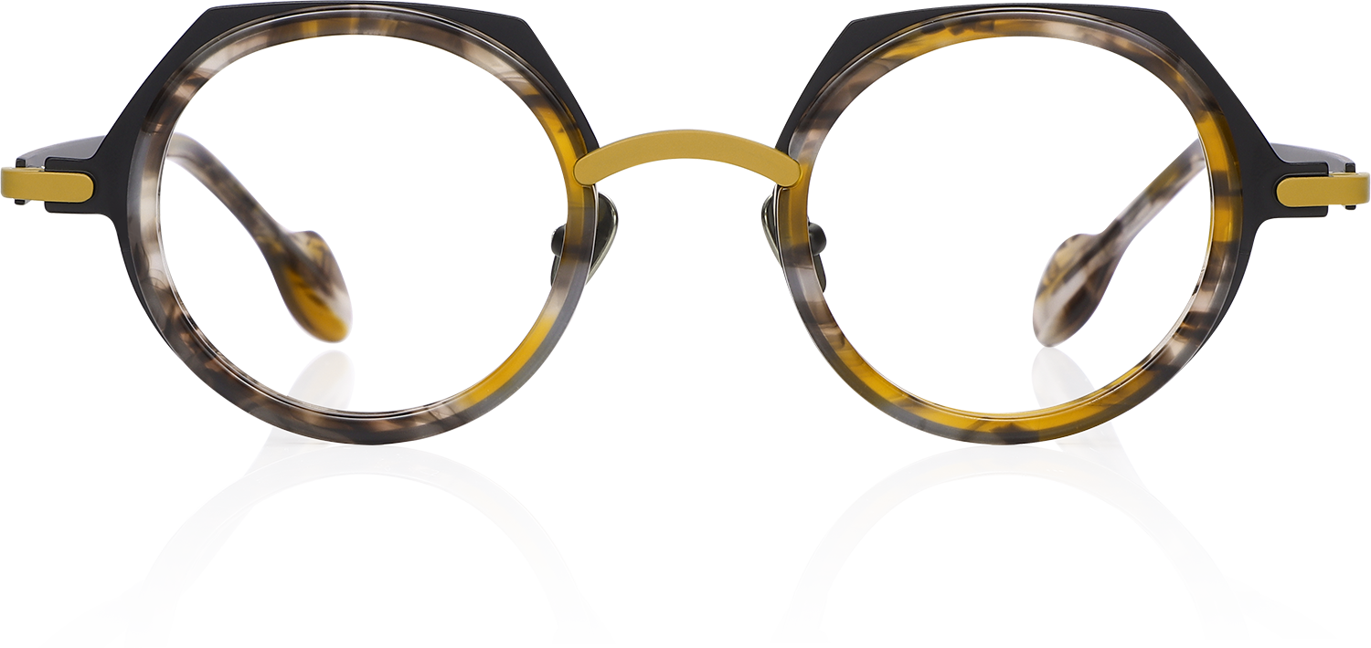Fytoo Geometric Tortoiseshell Titanium Acetate Full Rim Eyeglasses-image-FT746850-02