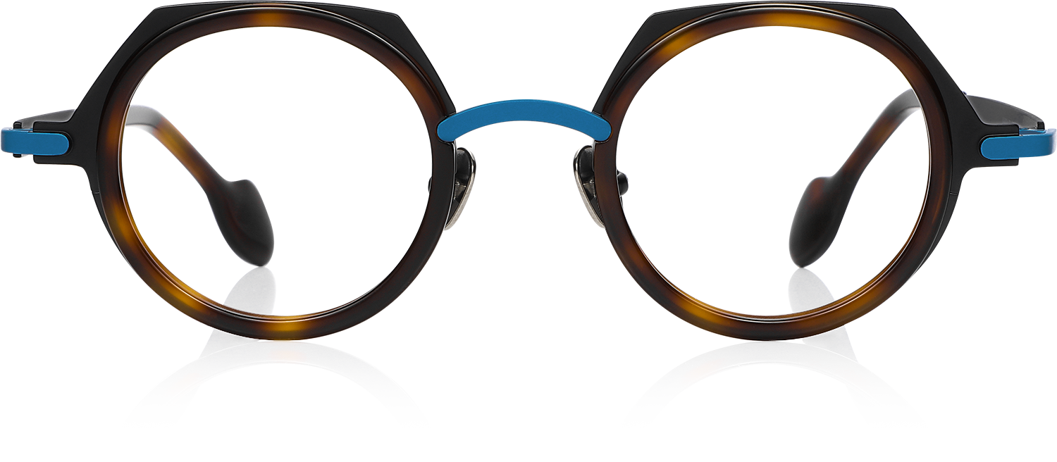 Fytoo Geometric Tortoiseshell Titanium Acetate Full Rim Eyeglasses-image-FT746850-03