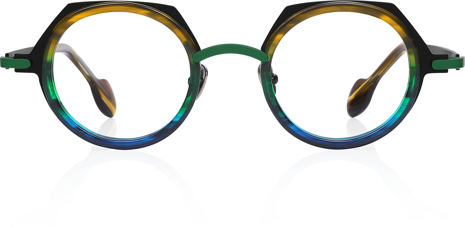 Fytoo Geometric Multicolour Titanium Acetate Full Rim Eyeglasses-image-FT746850-04