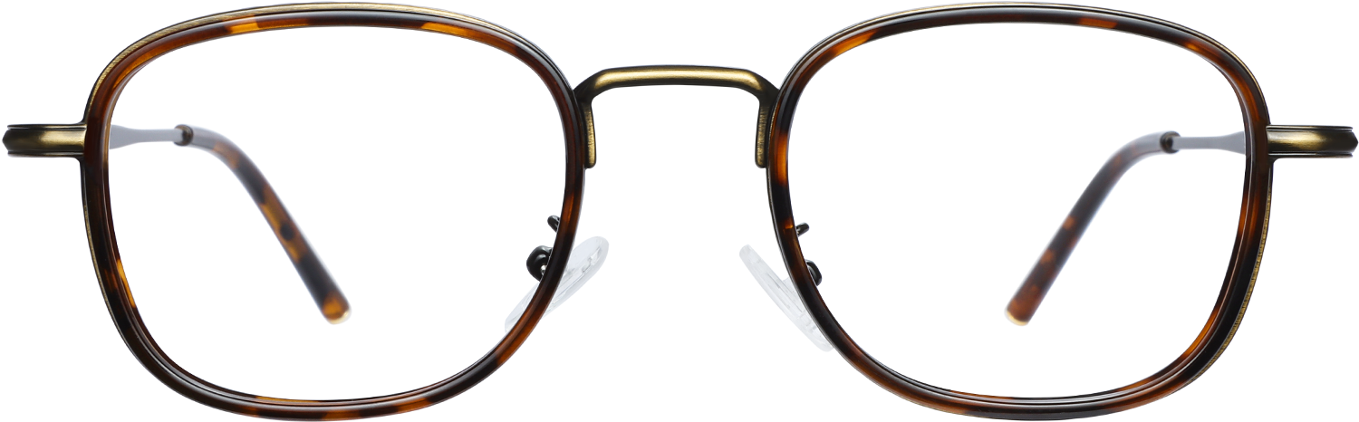 Fytoo Square Tortoiseshell TR90 Metal Full Rim Eyeglasses-image-FT749169-01