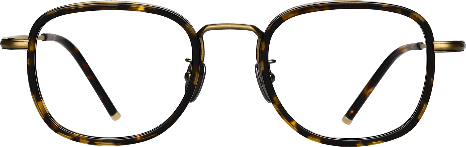 Fytoo Square Tortoiseshell Acetate Titanium Full Rim Eyeglasses-image-FT756032-01