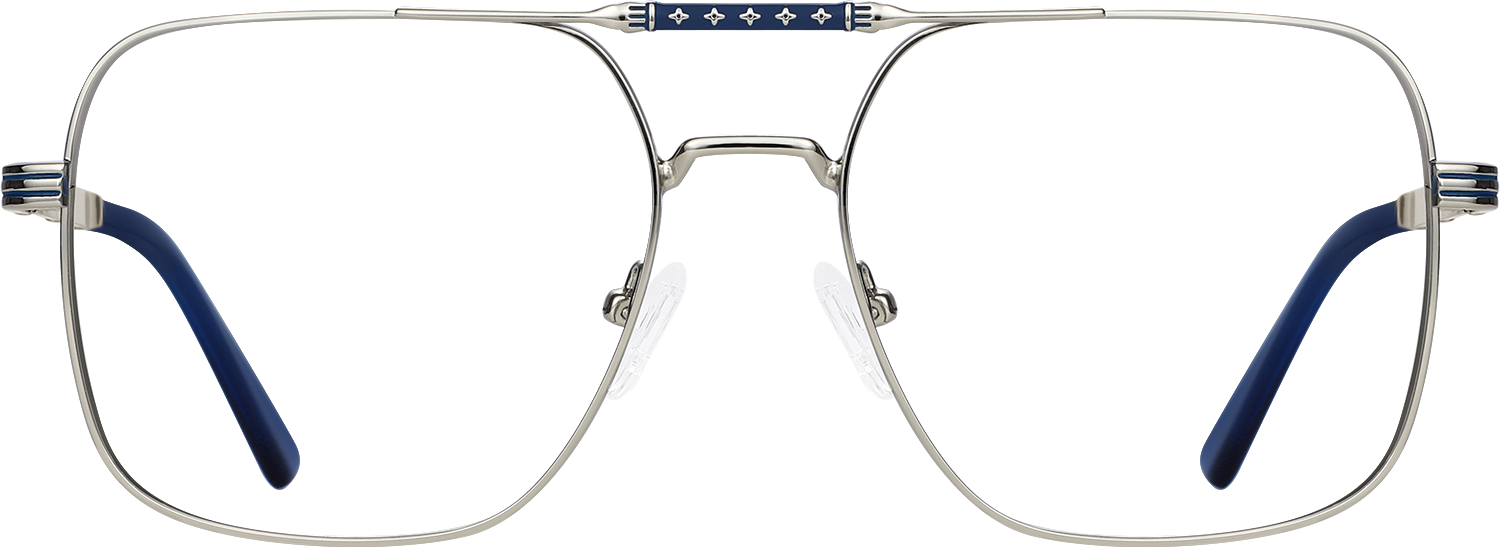 Fytoo Aviator Blue Metal Full Rim Eyeglasses-image-FT756486-02
