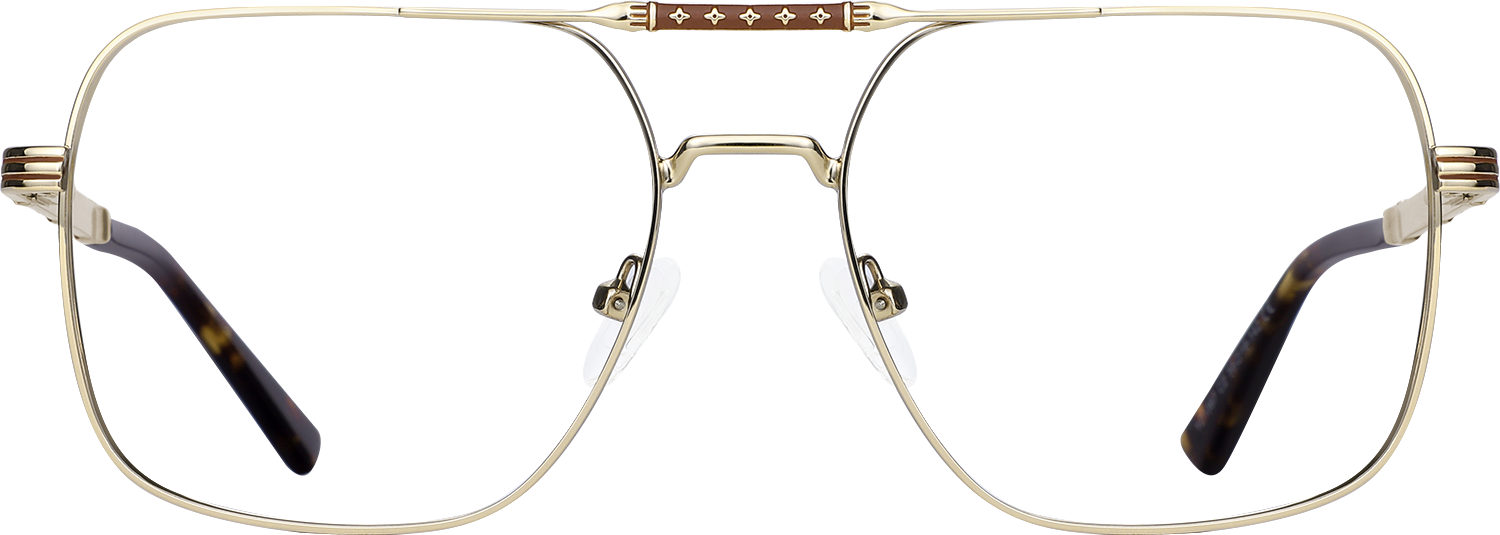 Fytoo Aviator Brown Metal Full Rim Eyeglasses-image-FT756486-04