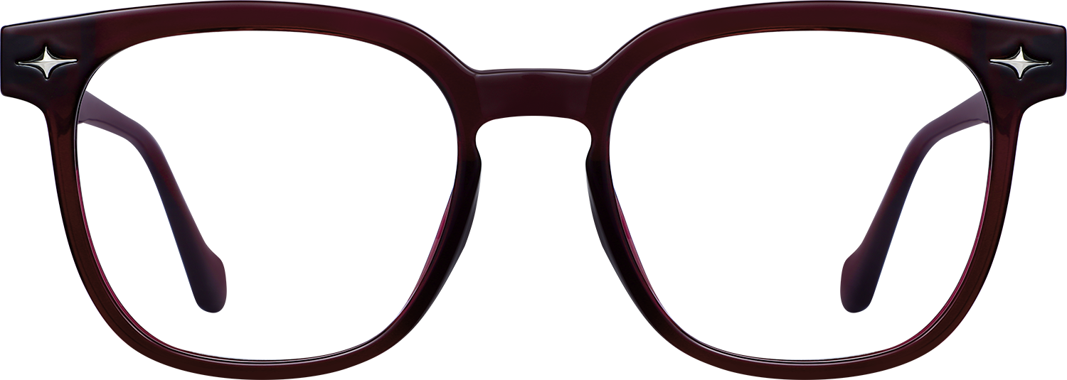 Fytoo Square Red TR90 Full Rim Eyeglasses-image-FT756533-01