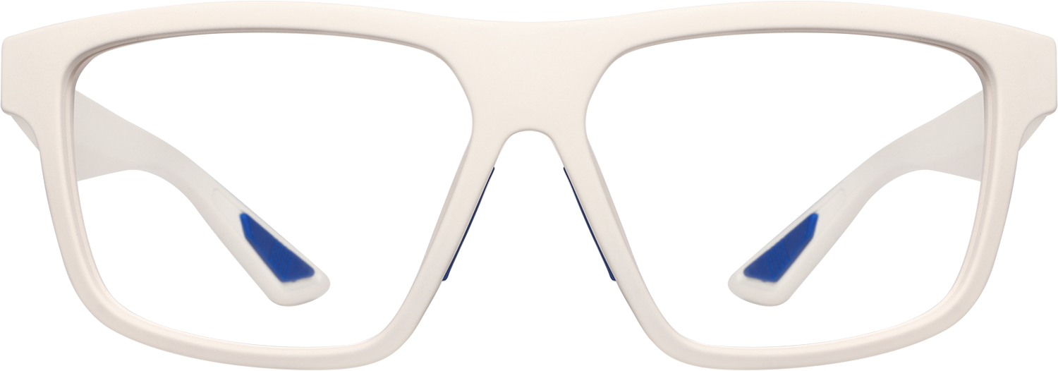 Fytoo Geometric White TR90 Full Rim Eyeglasses — Frame Only