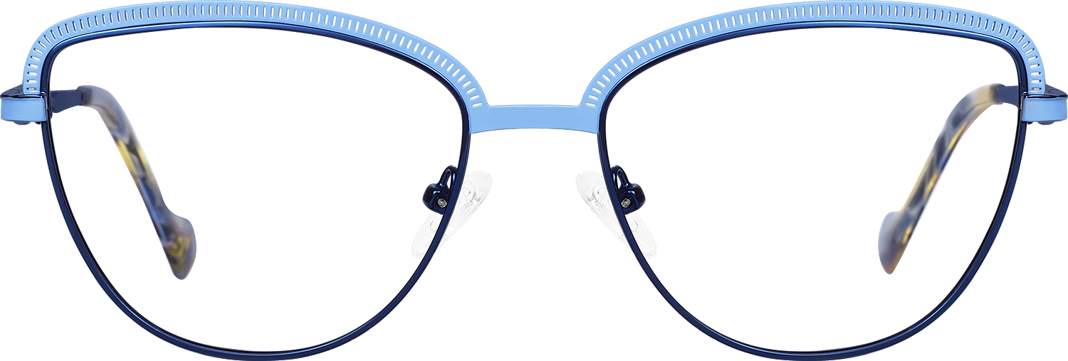 Fytoo Cateye Blue Metal Full Rim Eyeglasses-image-FT771483-02