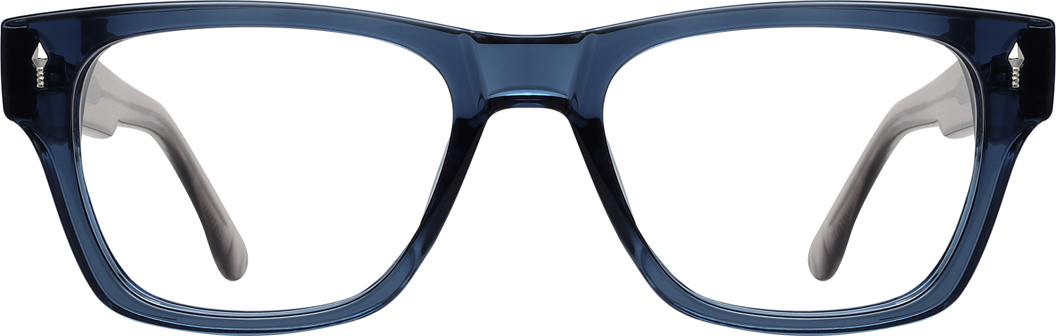 Fytoo Geometric Blue Acetate Full Rim Eyeglasses-image-FT776938-04