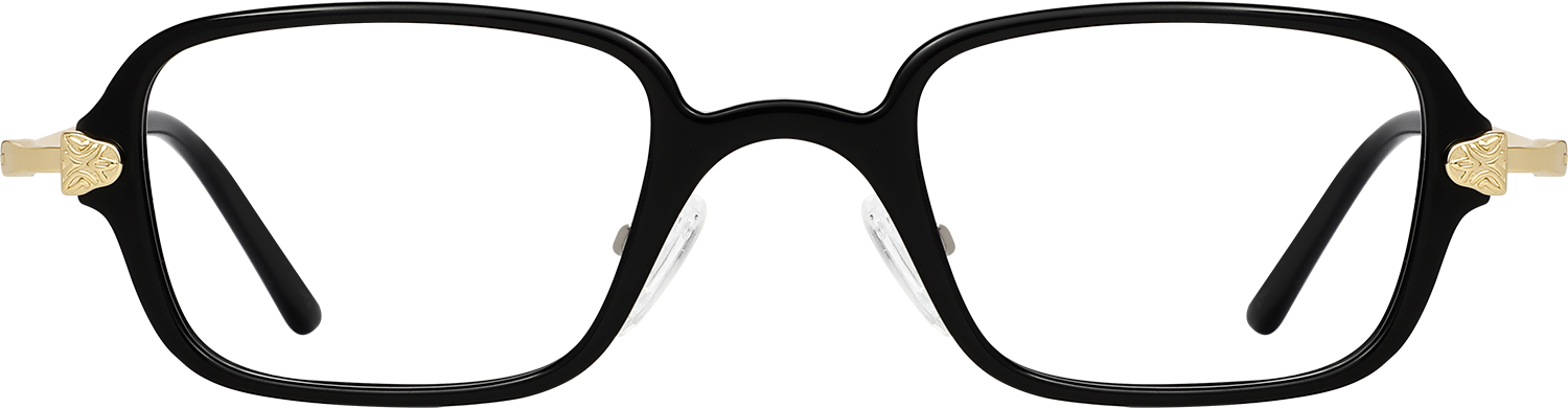 Fytoo Rectangle Black TR90 Full Rim Eyeglasses-image-FT789064-02