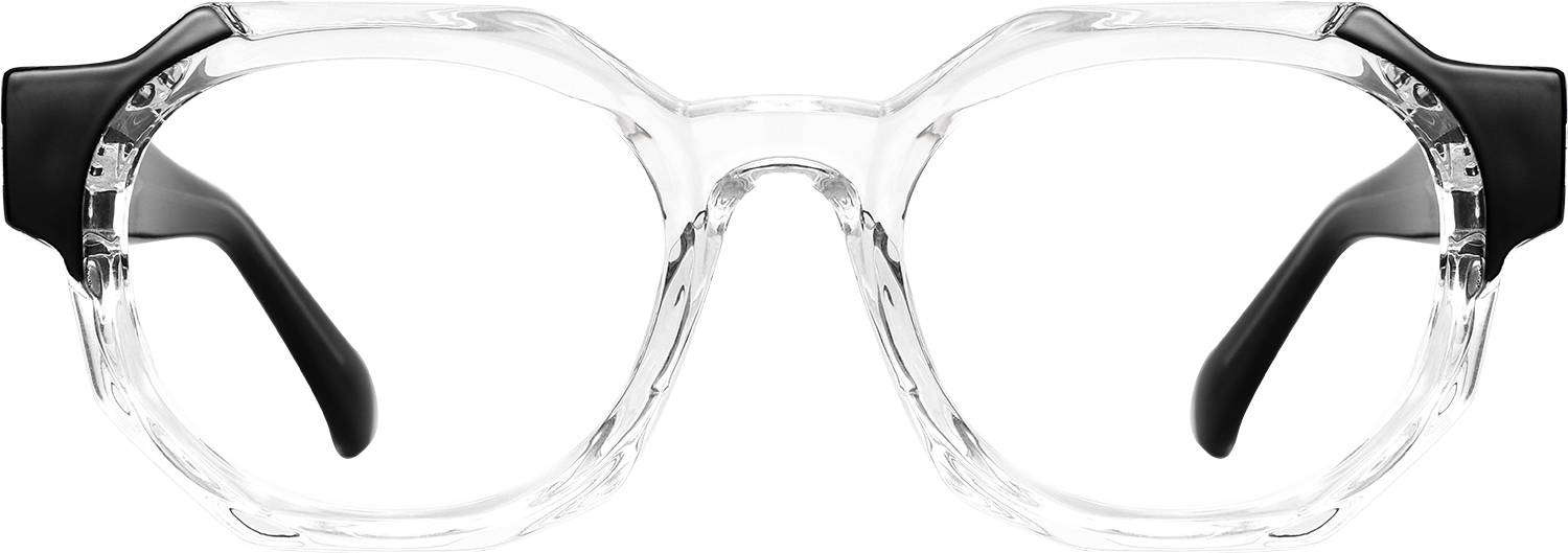 Fytoo Geometric Transparent Acetate Full Rim Eyeglasses-image-FT804051-04