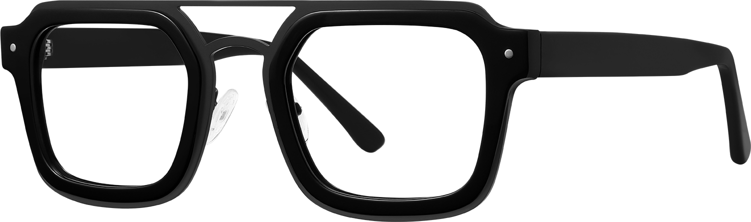 Side view of Fytoo Aviator Black Acetate Full Rim Eyeglasses