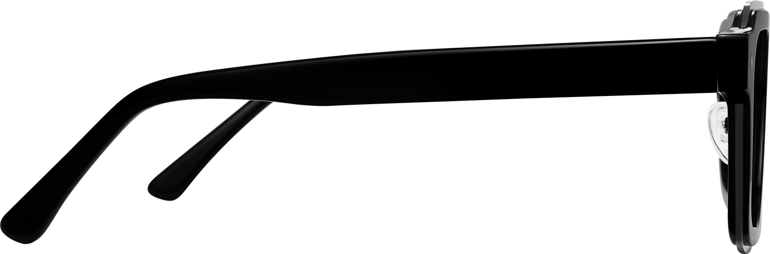 Side view of Fytoo Aviator Black Acetate Full Rim Eyeglasses