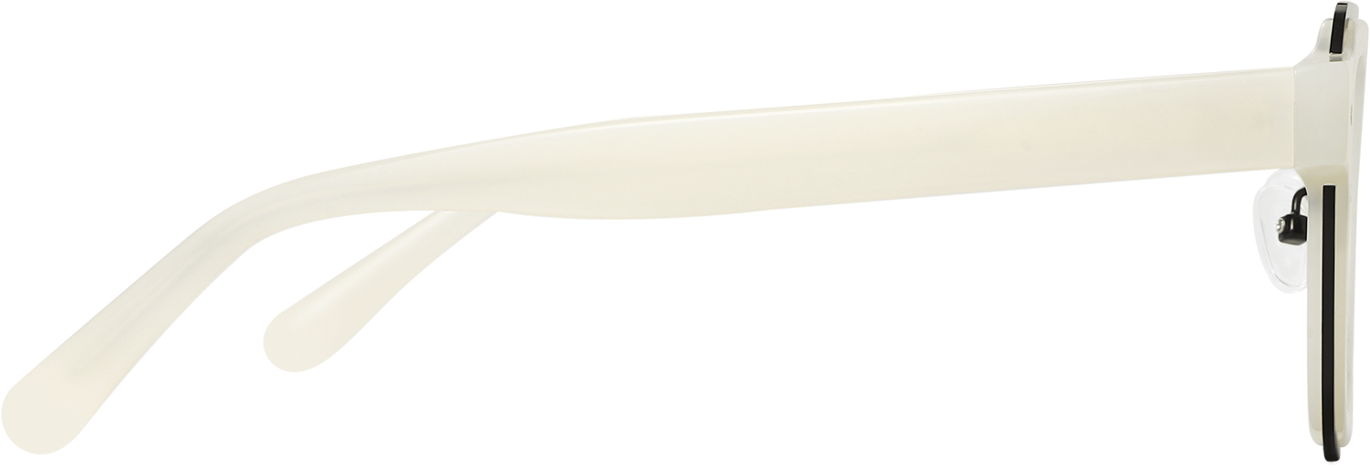 Side view of Fytoo Aviator White Acetate Full Rim Eyeglasses