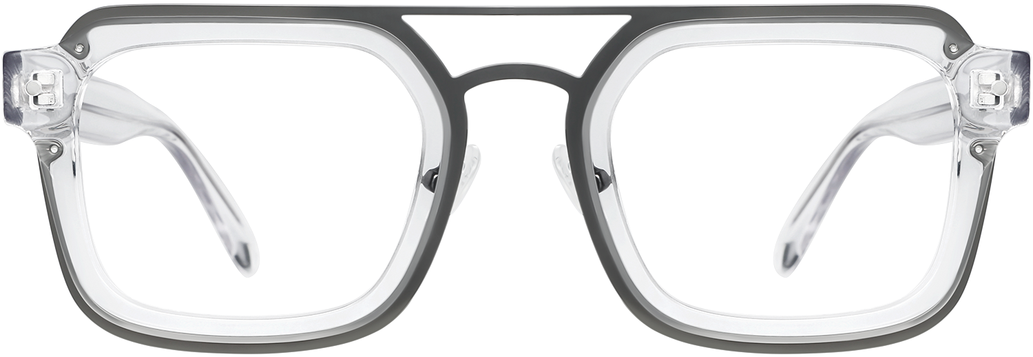 Fytoo Aviator Transparent Acetate Full Rim Eyeglasses-image-FT813342-04