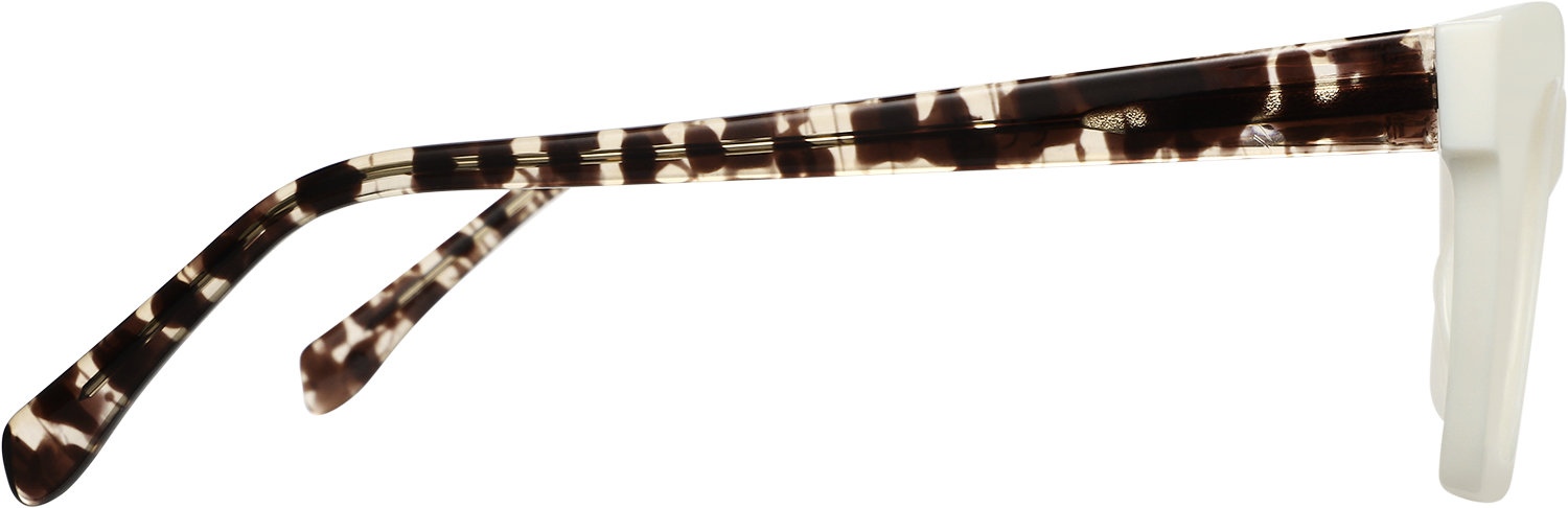 Side view of Fytoo Cateye White TR90 Full Rim Eyeglasses