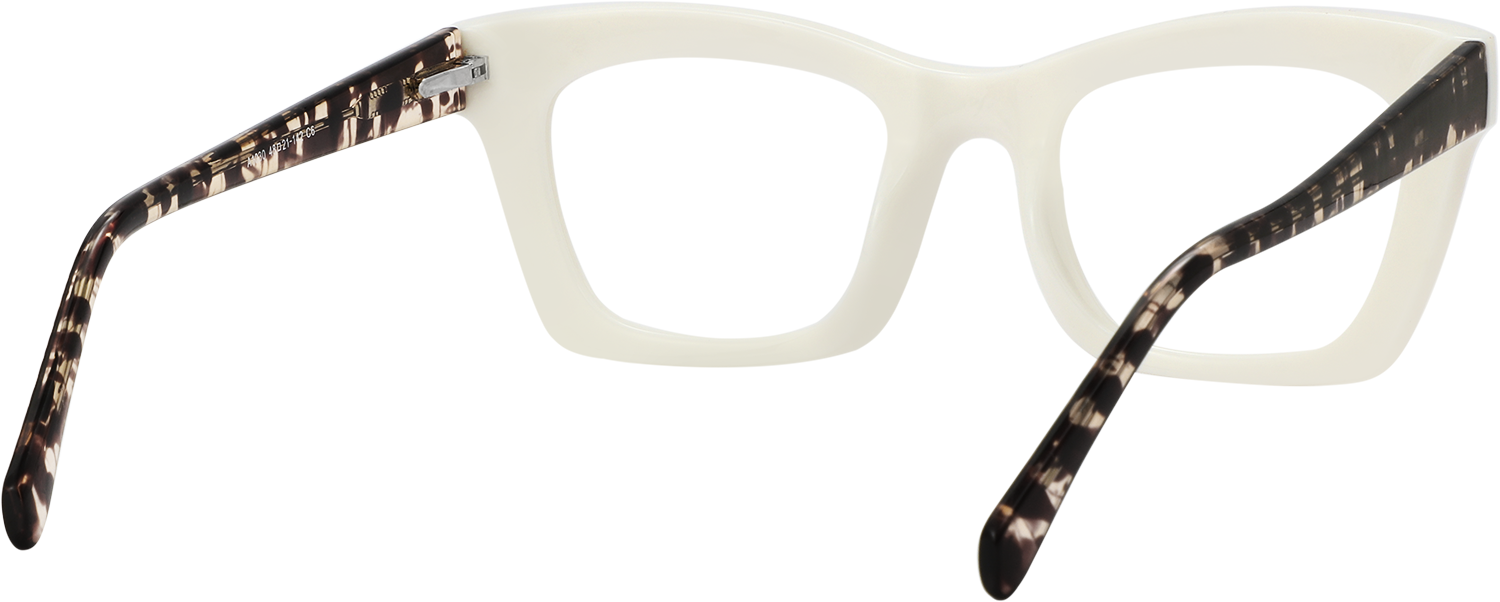 Side view of Fytoo Cateye White TR90 Full Rim Eyeglasses