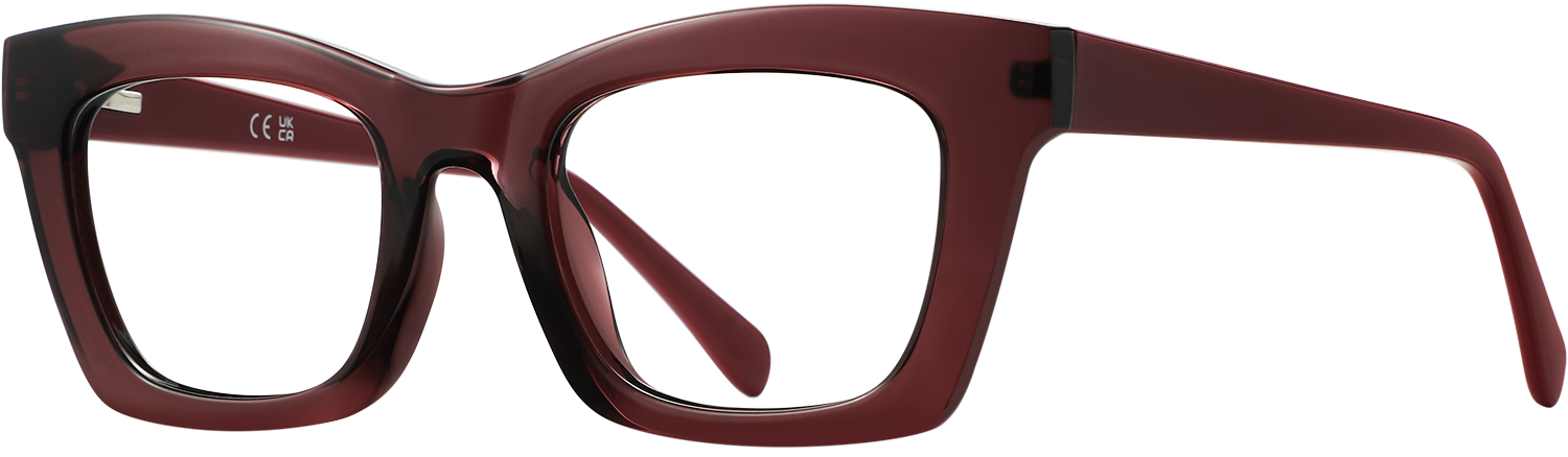 Side view of Fytoo Cateye Red TR90 Full Rim Eyeglasses
