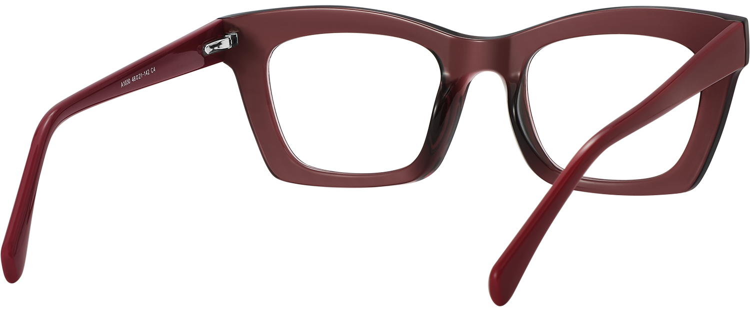 Side view of Fytoo Cateye Red TR90 Full Rim Eyeglasses