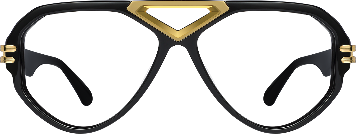 Fytoo Aviator Black Acetate Full Rim Eyeglasses-image-FT813726-01