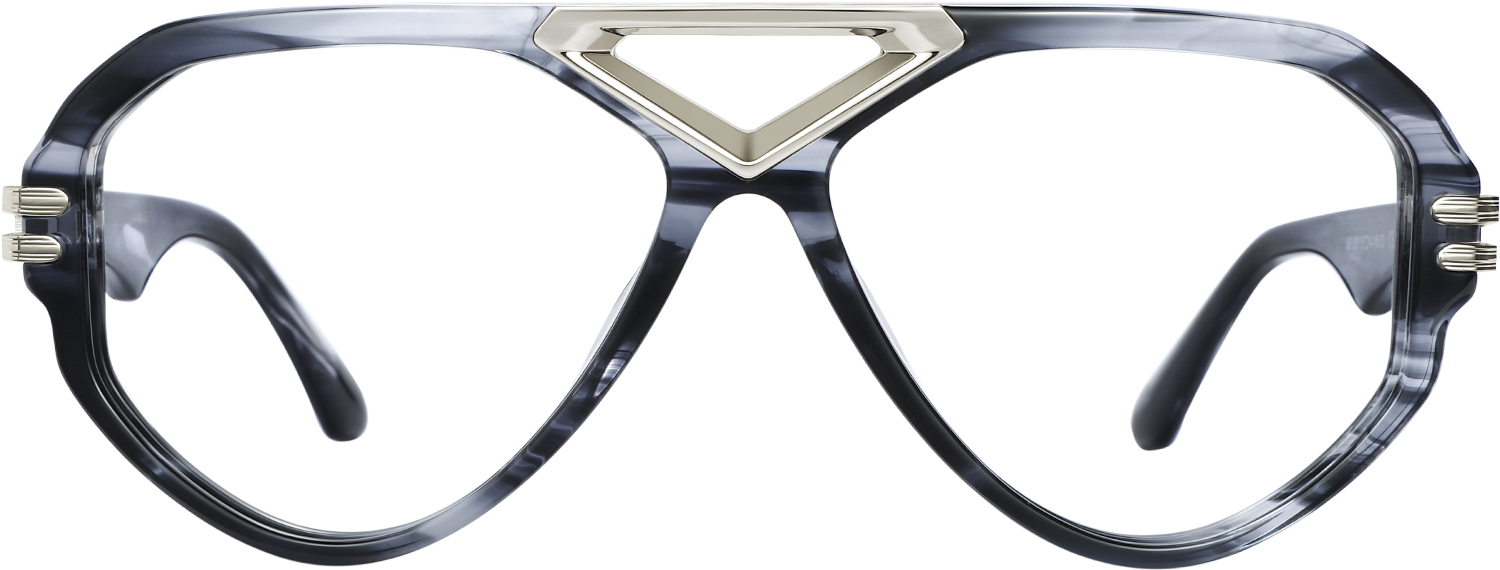 Fytoo Aviator Grey Acetate Full Rim Eyeglasses-image-FT813726-02