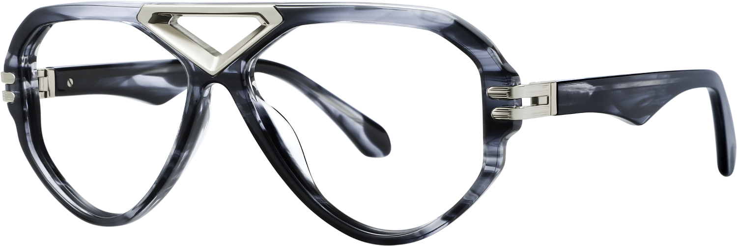 Side view of Fytoo Aviator Grey Acetate Full Rim Eyeglasses