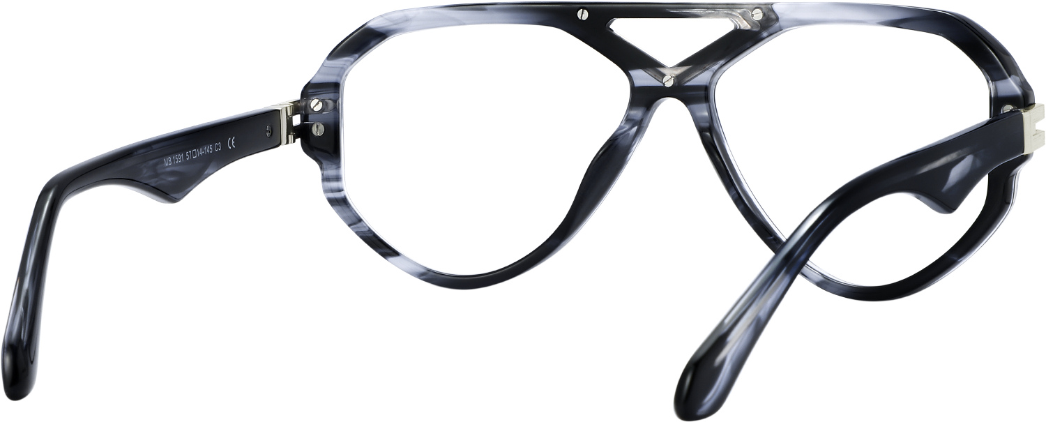 Side view of Fytoo Aviator Grey Acetate Full Rim Eyeglasses