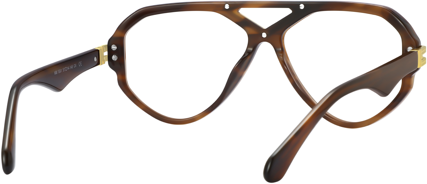 Side view of Fytoo Aviator Tortoiseshell Acetate Full Rim Eyeglasses