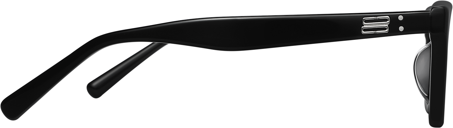 Side view of Fytoo Geometric Black Acetate Full Rim Eyeglasses