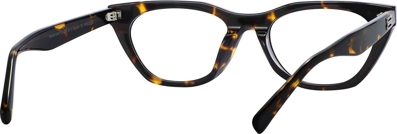 Side view of Fytoo Geometric Tortoiseshell Acetate Full Rim Eyeglasses