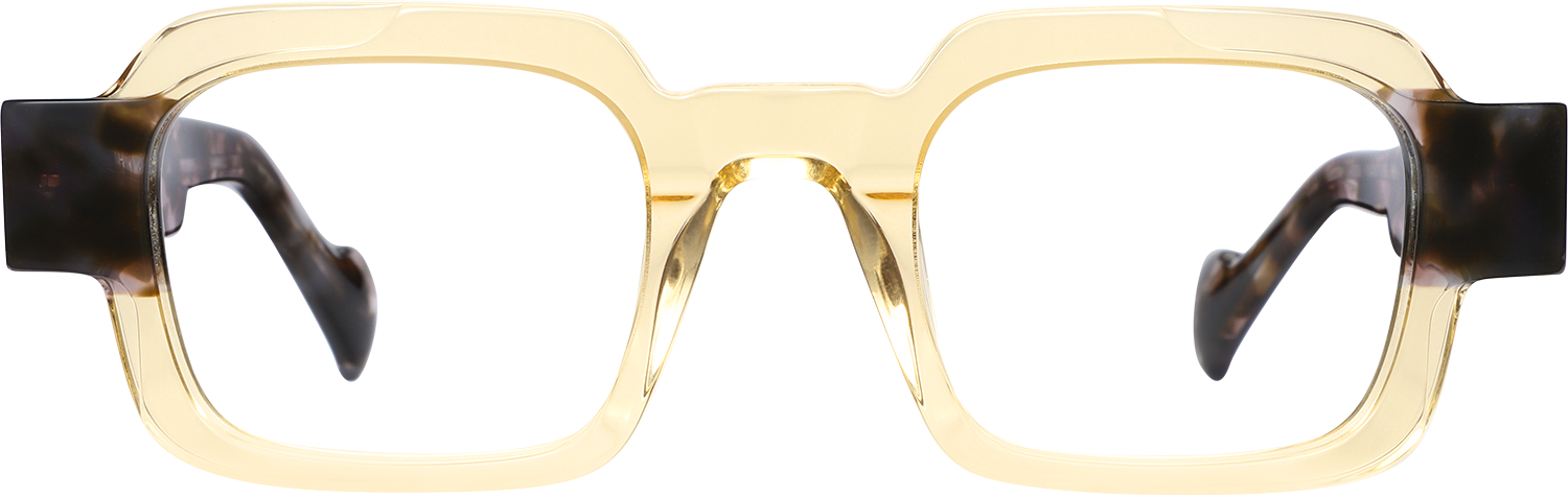 Fytoo Rectangle Khaki Acetate Full Rim Eyeglasses-image-FT817560-01