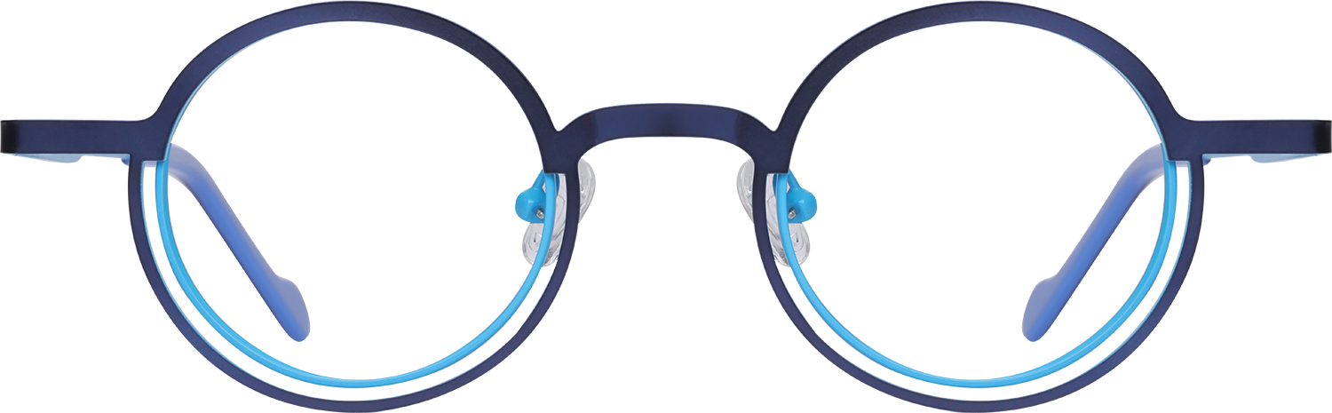 Fytoo Round Blue Metal Full Rim Eyeglasses-image-FT817621-03
