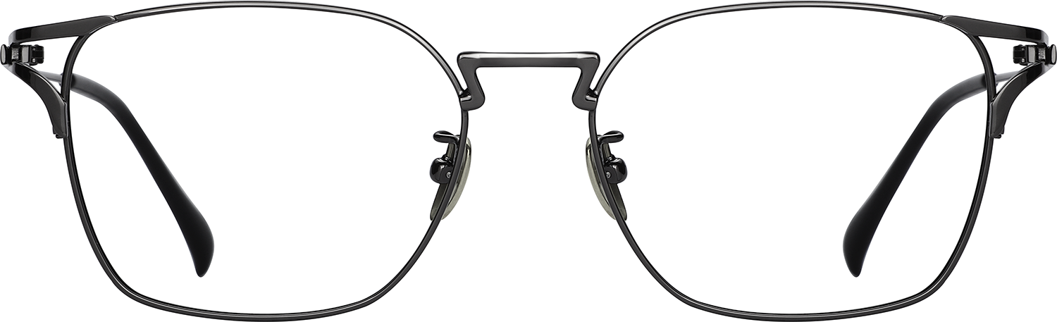 Fytoo Square Black Silver Titanium Full Rim Eyeglasses-image-FT825900-04