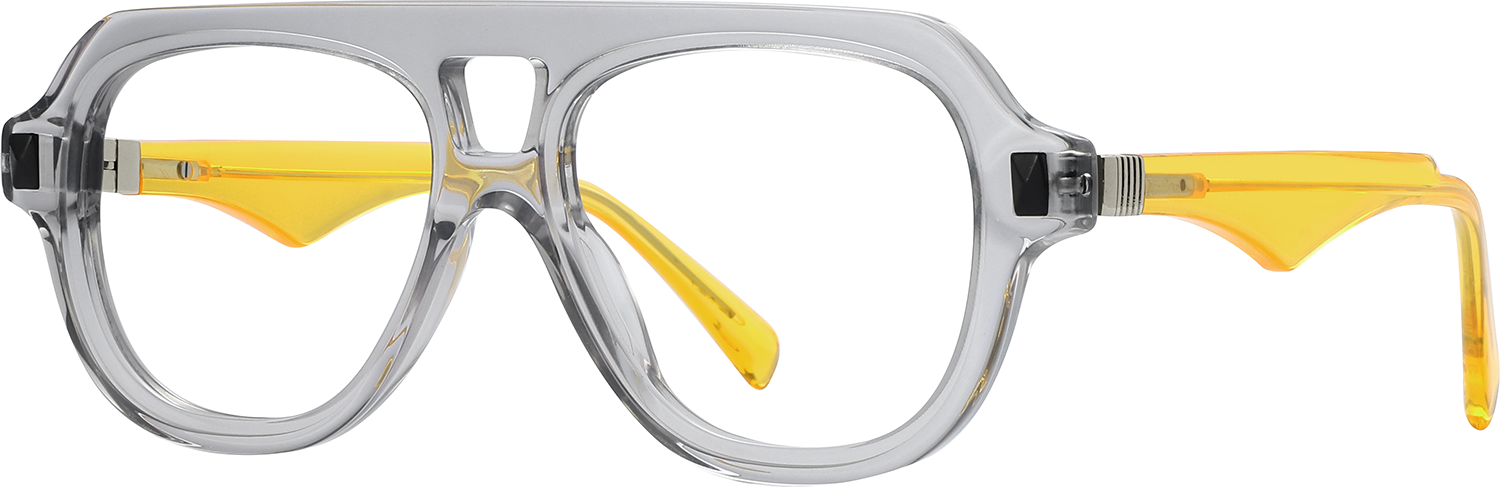 Side view of Fytoo Aviator Grey Acetate Full Rim Eyeglasses