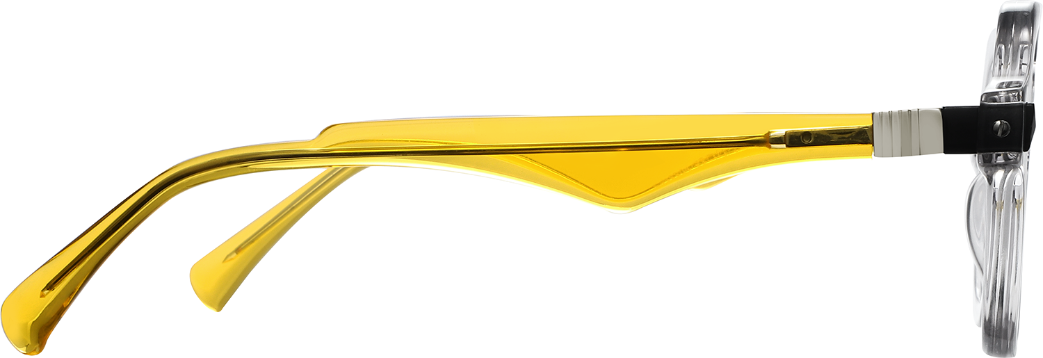 Side view of Fytoo Aviator Grey Acetate Full Rim Eyeglasses
