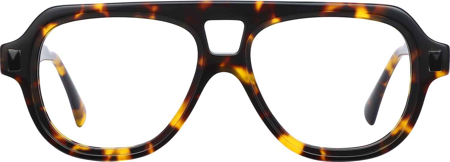 Fytoo Aviator Tortoiseshell Acetate Full Rim Eyeglasses-image-FT828355-04