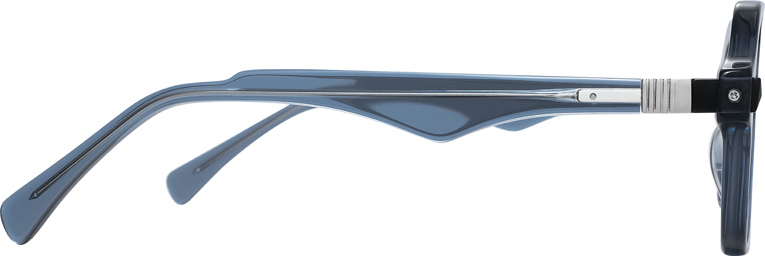 Side view of Fytoo Aviator Blue Acetate Full Rim Eyeglasses