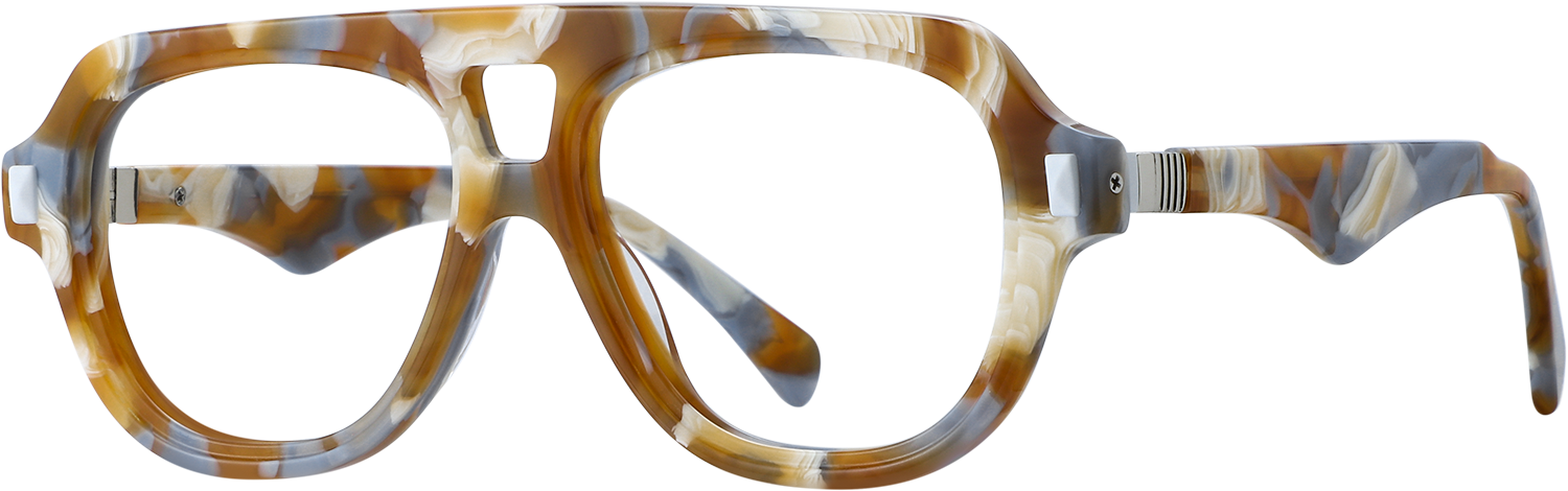Side view of Fytoo Aviator Tortoiseshell Acetate Full Rim Eyeglasses